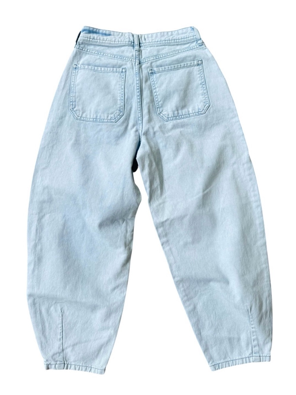 Free People parachute pleated  Light Wash High-Rise Balloon Jean 26 - Picture 2 of 4
